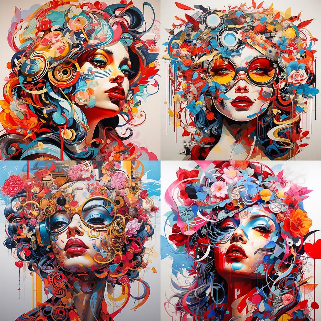 Tristan Eaton style, Midjourney V5.2, render 1 of 4