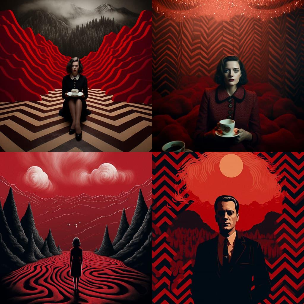 Twin Peaks style, Midjourney V5.2, render 1 of 4
