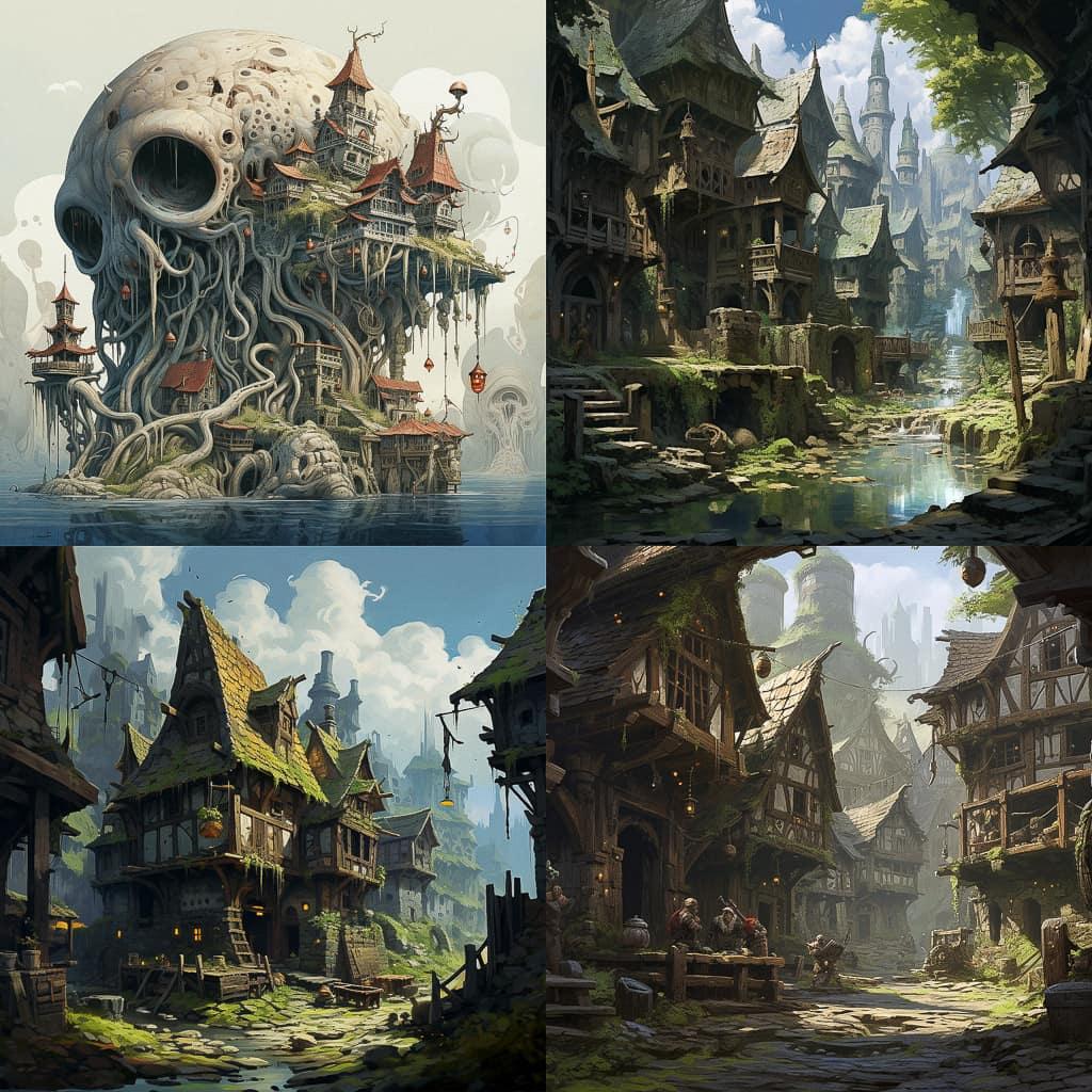Tyler Edlin style, Midjourney V5.2, render 1 of 4