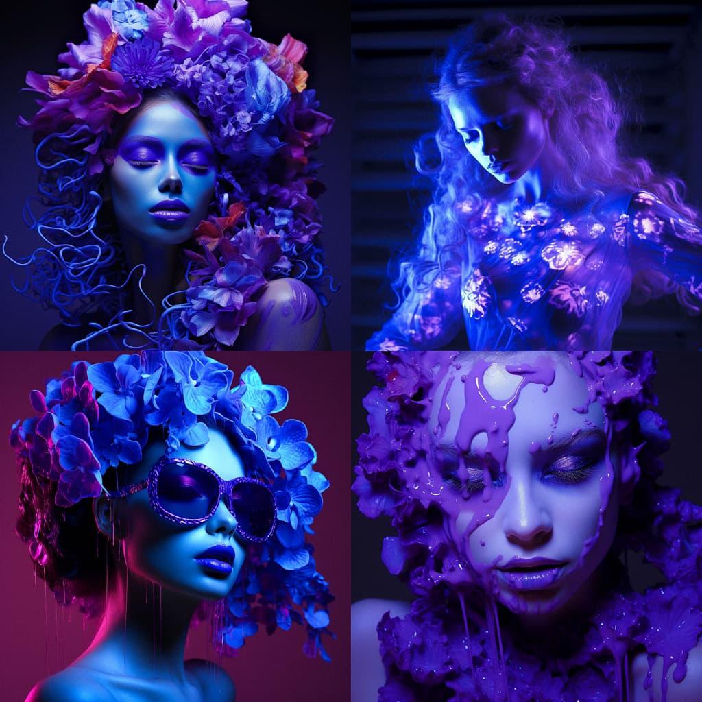 Ultraviolet photography style, Midjourney V5.2, render 1 of 4