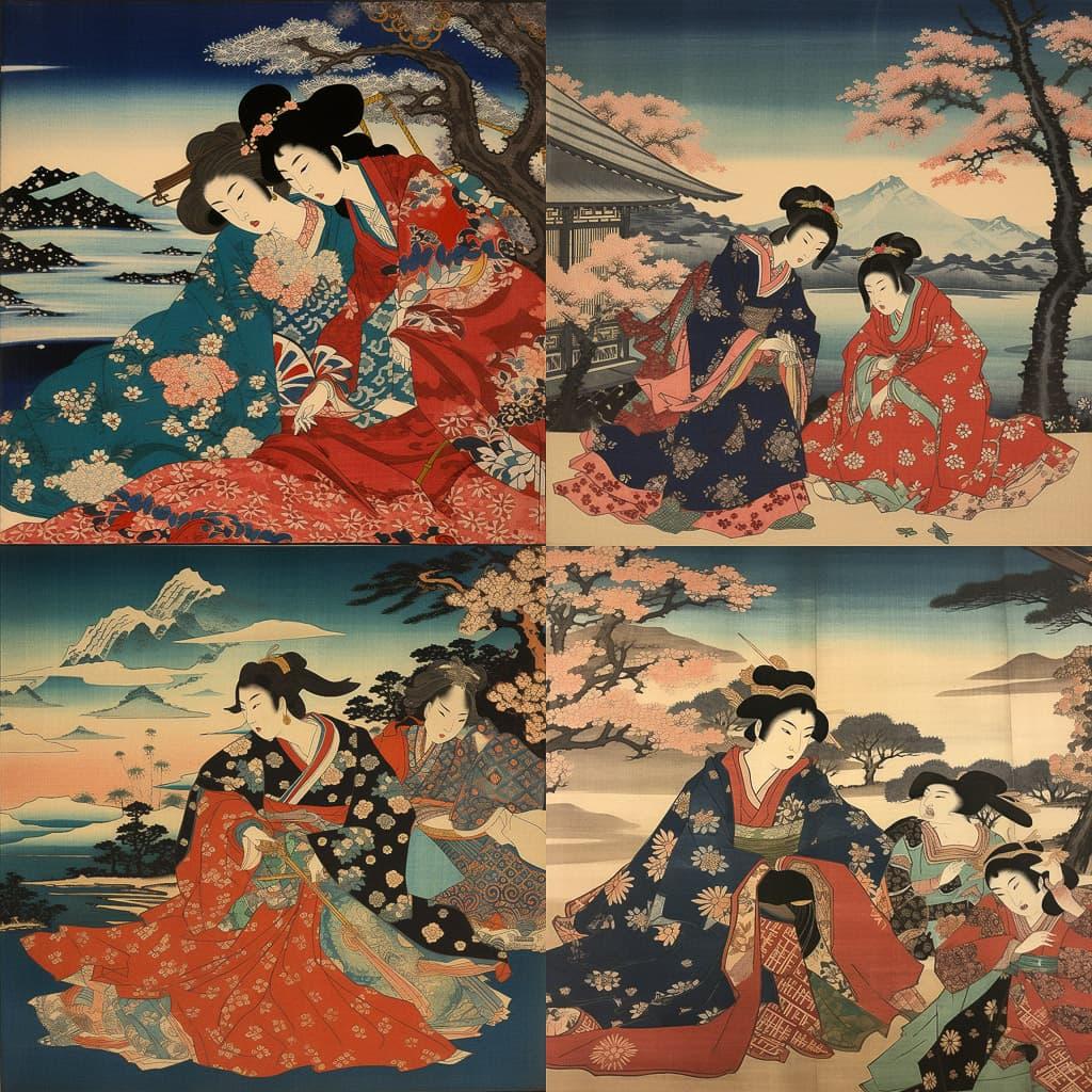 Utagawa Kunisada style, Midjourney V5.2, render 1 of 4