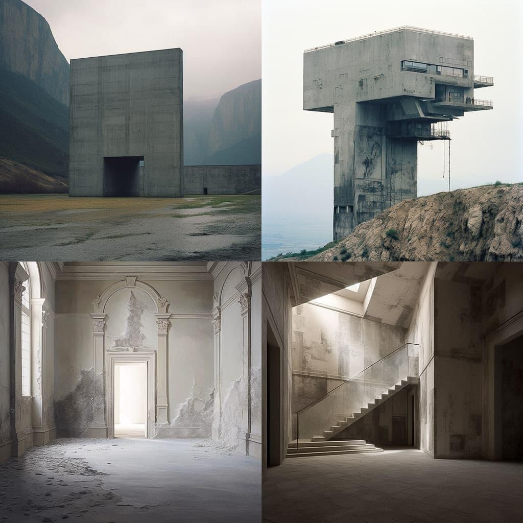 Valerio Olgiati style, Midjourney V5.2, render 1 of 4
