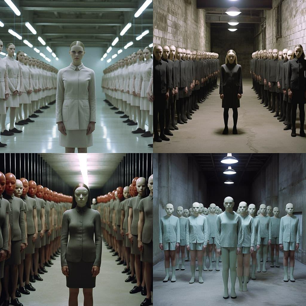 Vanessa Beecroft style, Midjourney V5.2, render 1 of 4