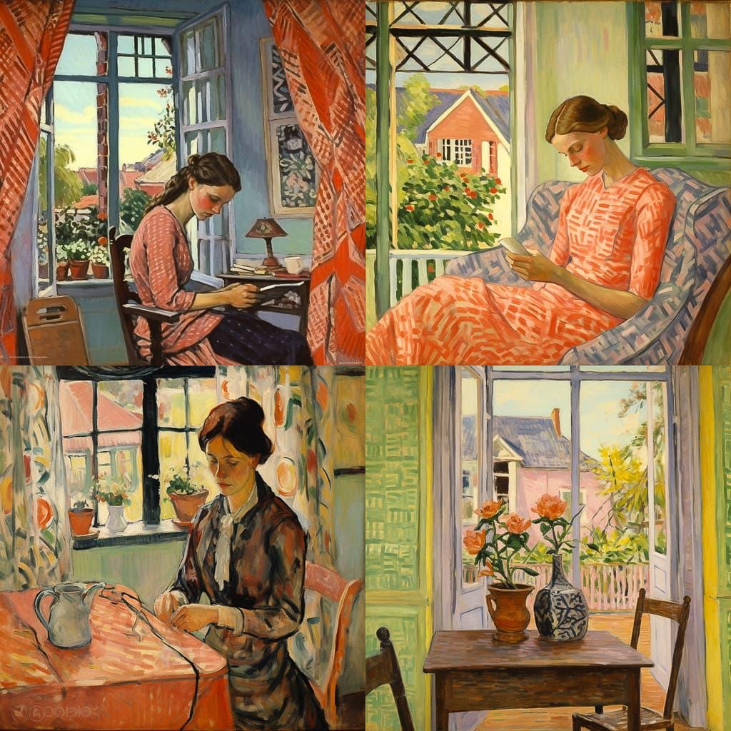 Vanessa Bell style, Midjourney V5.2, render 1 of 4