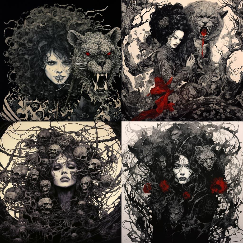 Vania Zouravliov style, Midjourney V5.2, render 1 of 4