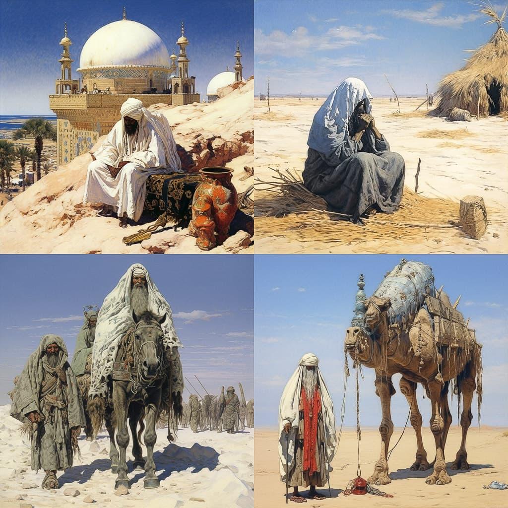 Vasily Vereshchagin style, Midjourney V5.2, render 1 of 4
