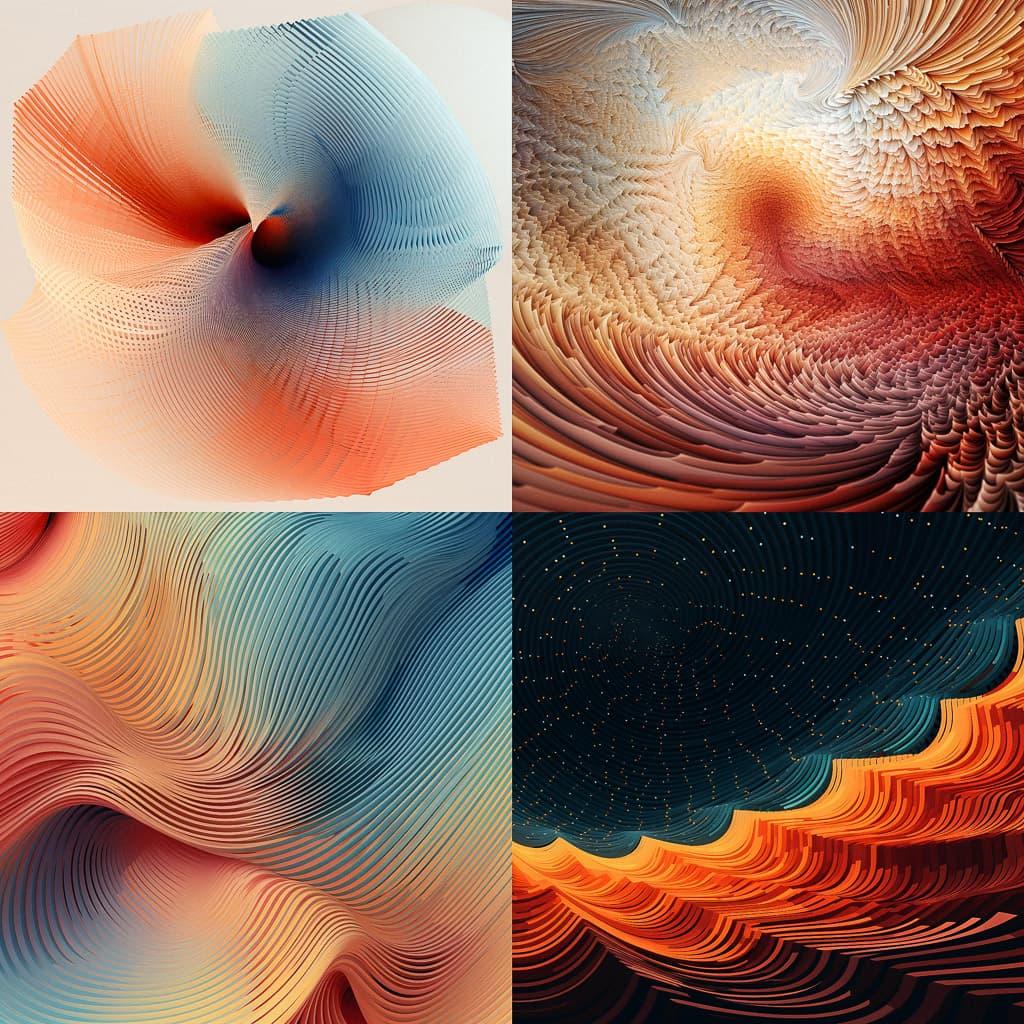 Vector field style, Midjourney V5.2, render 1 of 4