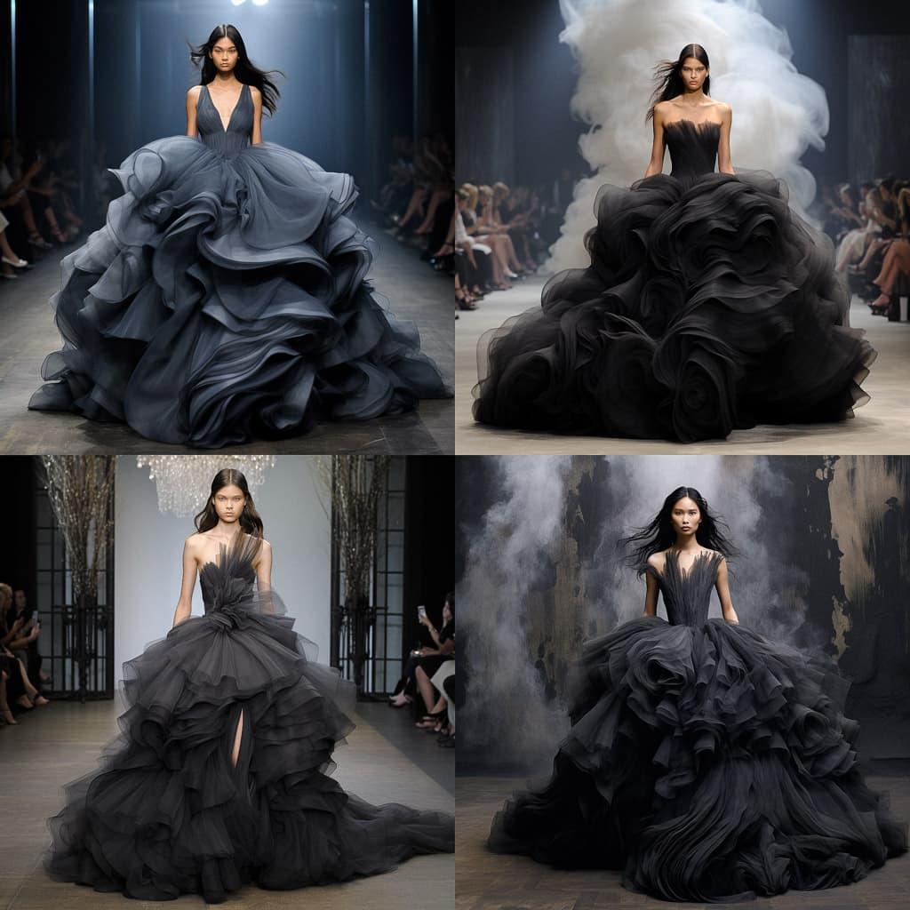 Vera Wang style, Midjourney V5.2, render 1 of 4