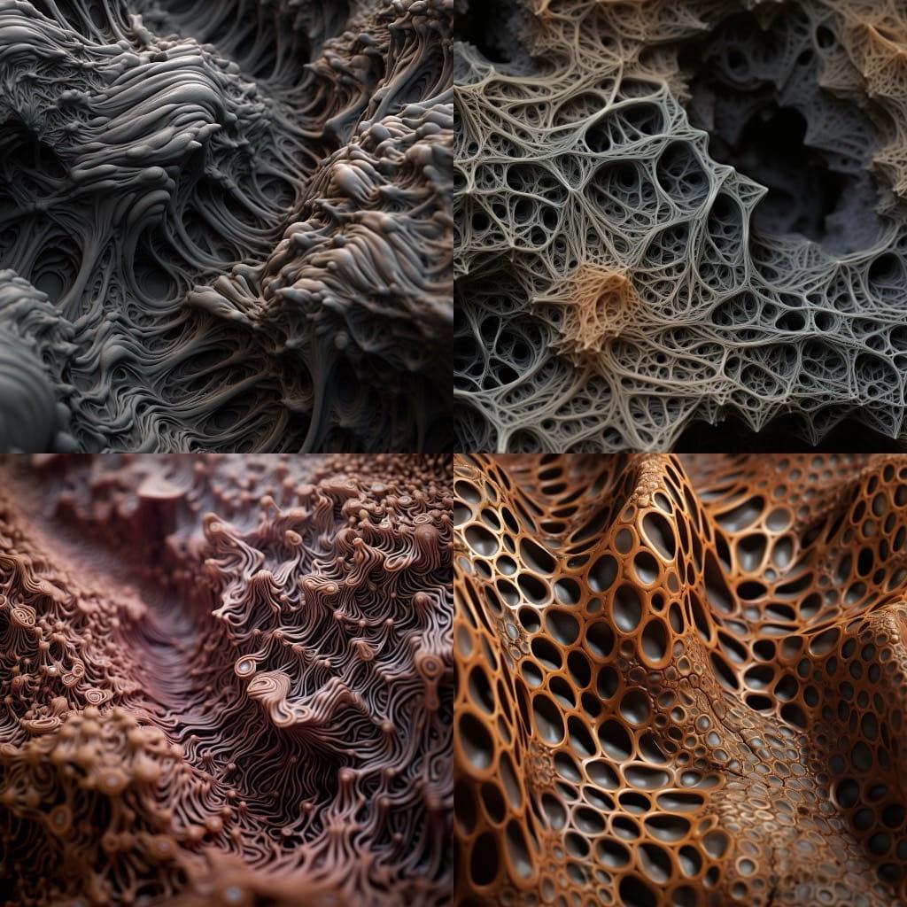 Vermiculation texture style, Midjourney V5.2, render 1 of 4