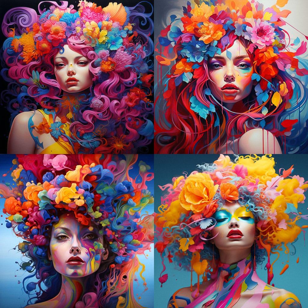 Vibrant colors style, Midjourney V5.2, render 1 of 4