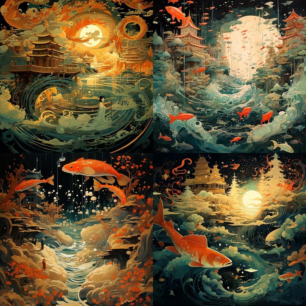 Victo Ngai style, Midjourney V5.2, render 1 of 4