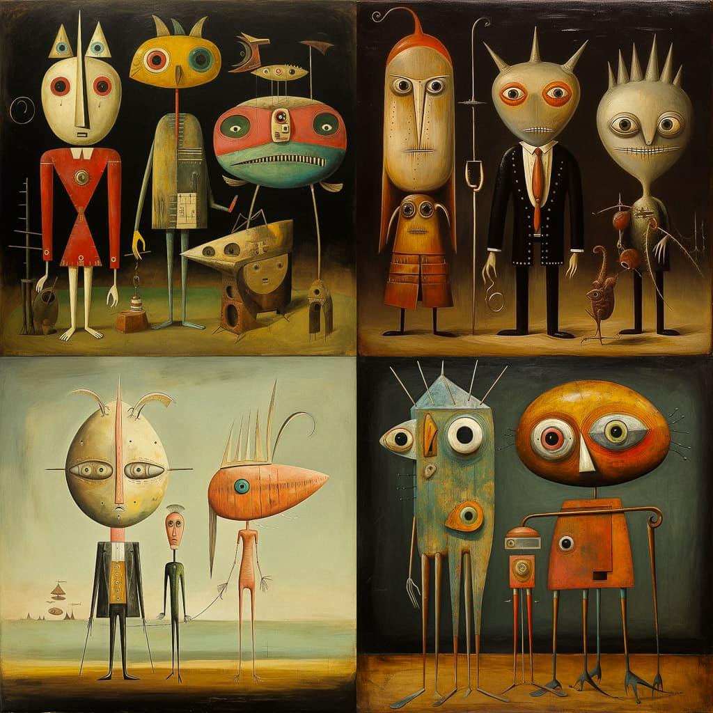 Victor Brauner style, Midjourney V5.2, render 1 of 4