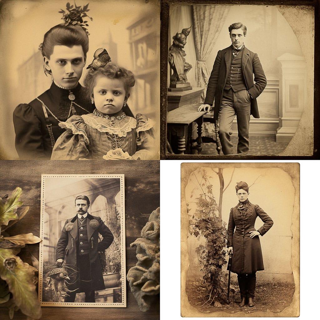Victorian era cabinet card style, Midjourney V5.2, render 1 of 4