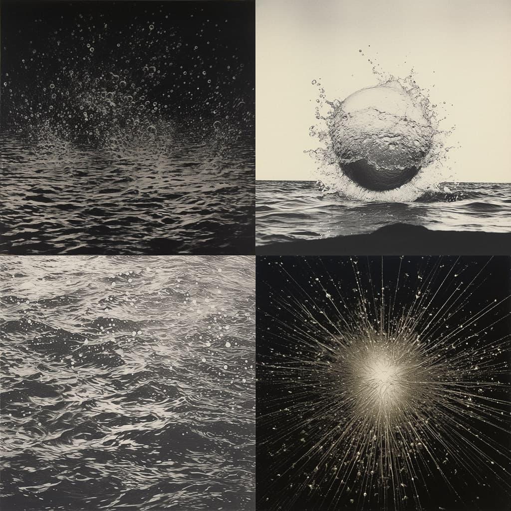 Vija Celmins style, Midjourney V5.2, render 1 of 4