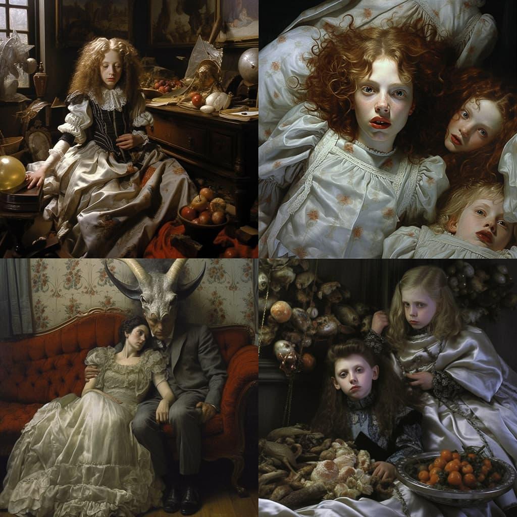 Vincent Desiderio style, Midjourney V5.2, render 1 of 4