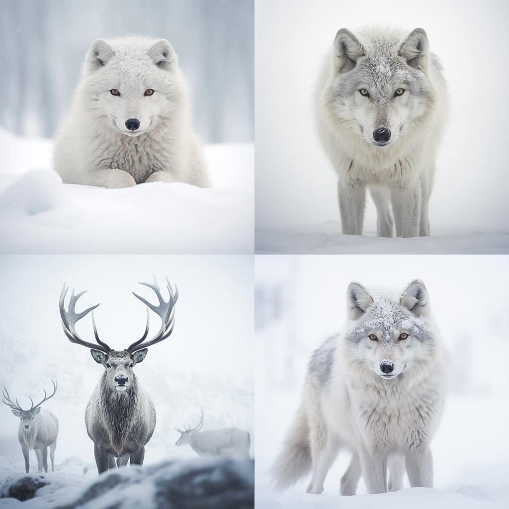 Vincent Munier style, Midjourney V5.2, render 1 of 4