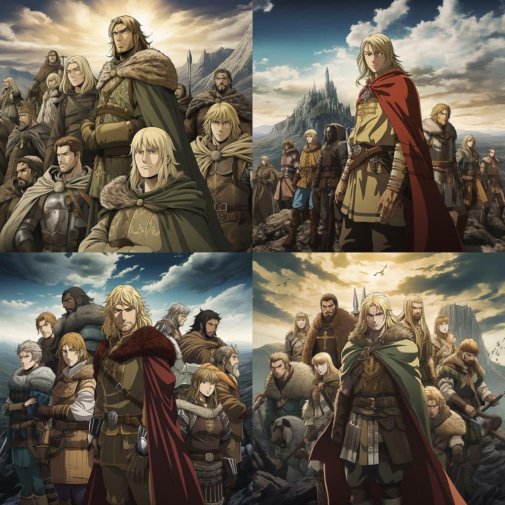 Vinland Saga style, Midjourney V5.2, render 1 of 4