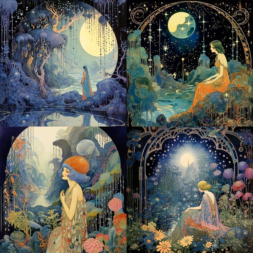 Virginia Frances Sterrett style, Midjourney V5.2, render 1 of 4