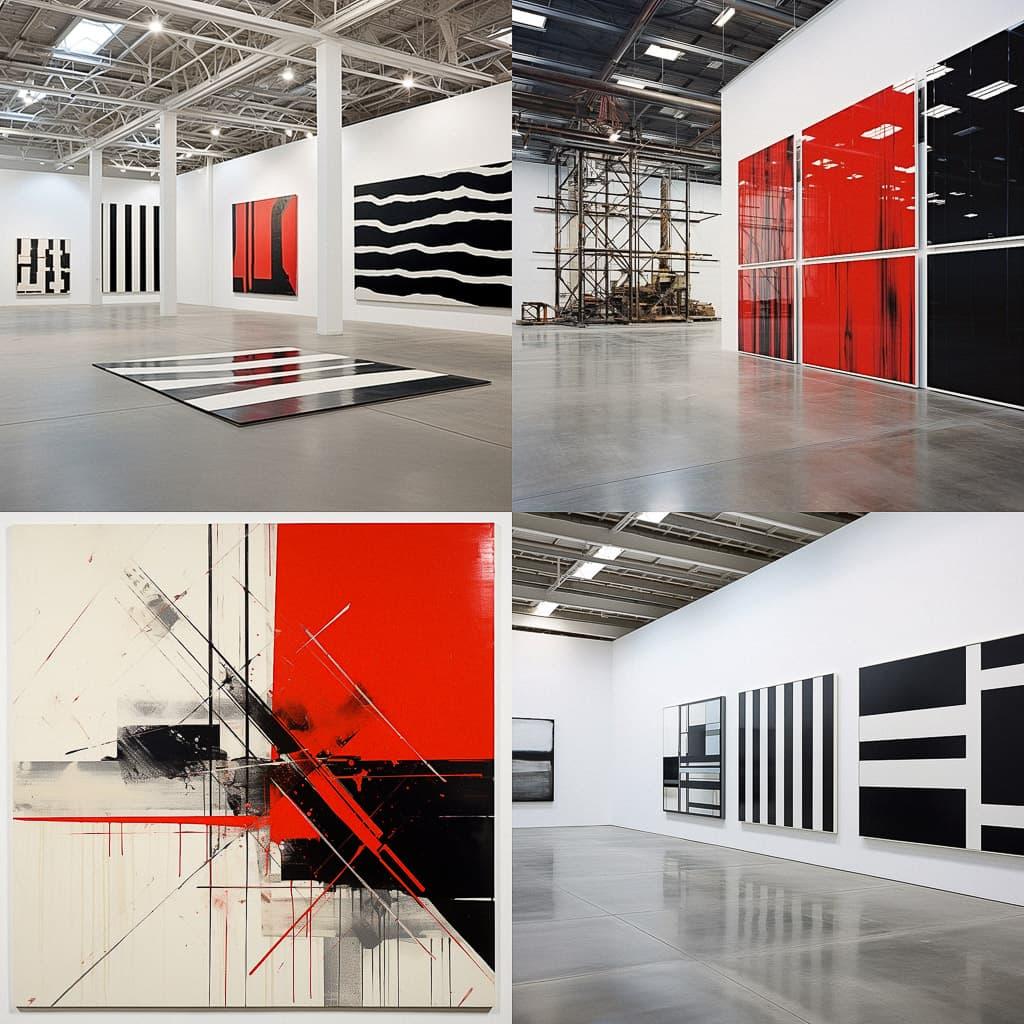 Wade Guyton style, Midjourney V5.2, render 1 of 4