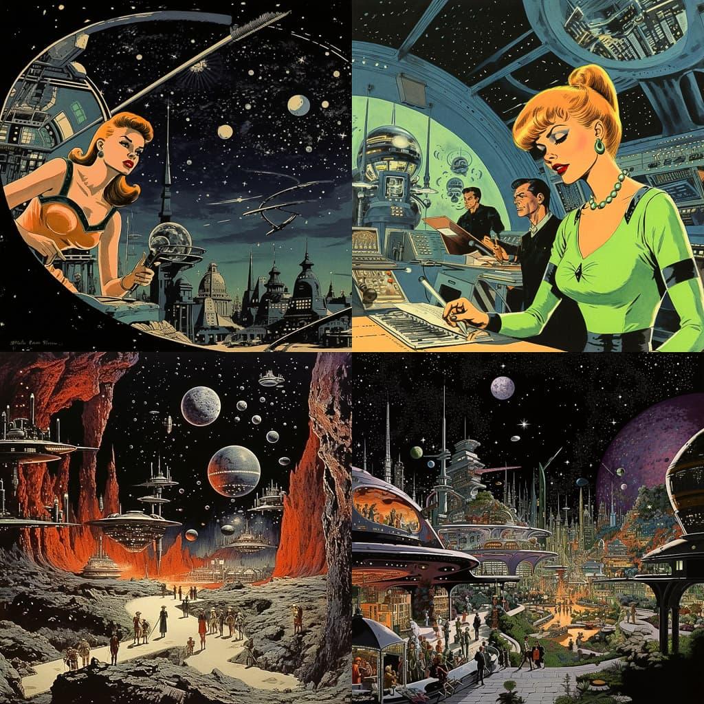 Wally Wood style, Midjourney V5.2, render 1 of 4