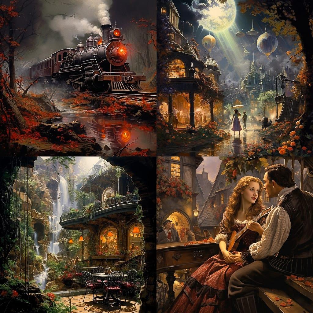 Walter Molino style, Midjourney V5.2, render 1 of 4