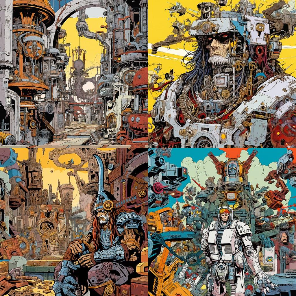Walter Simonson style, Midjourney V5.2, render 1 of 4