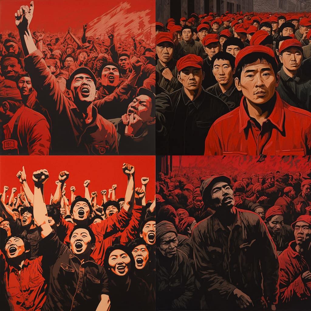 Wang Guangyi style, Midjourney V5.2, render 1 of 4