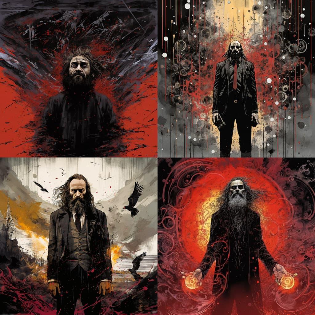 Warren Ellis style, Midjourney V5.2, render 1 of 4