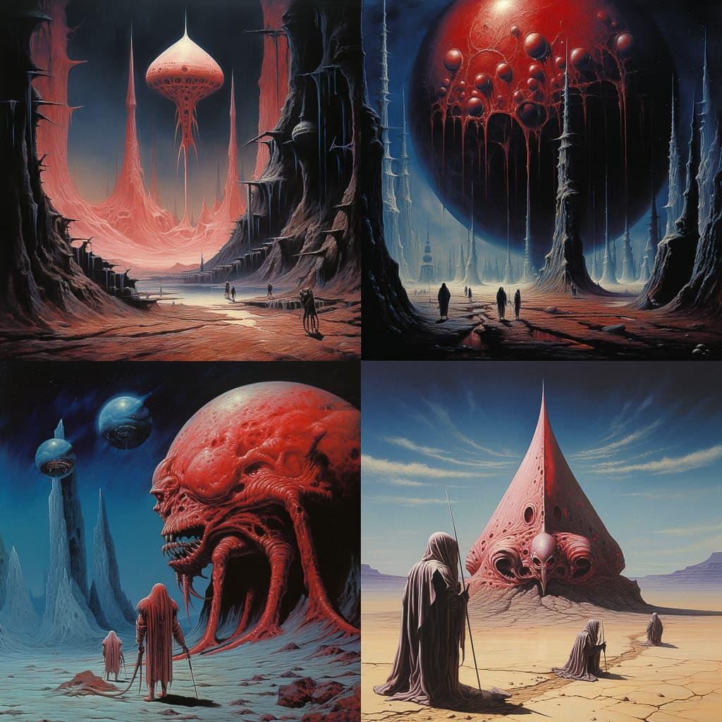Wayne Barlowe style, Midjourney V5.2, render 1 of 4