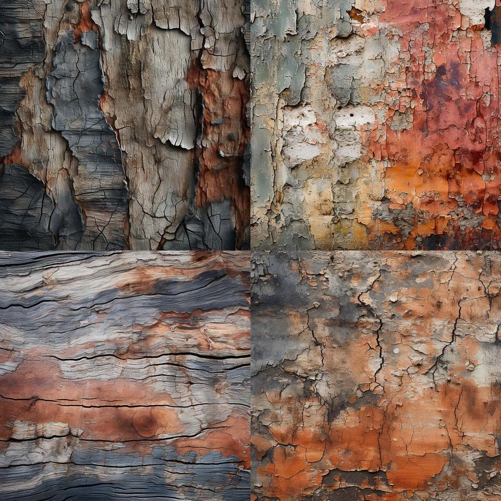 Weathered surface style, Midjourney V5.2, render 1 of 4