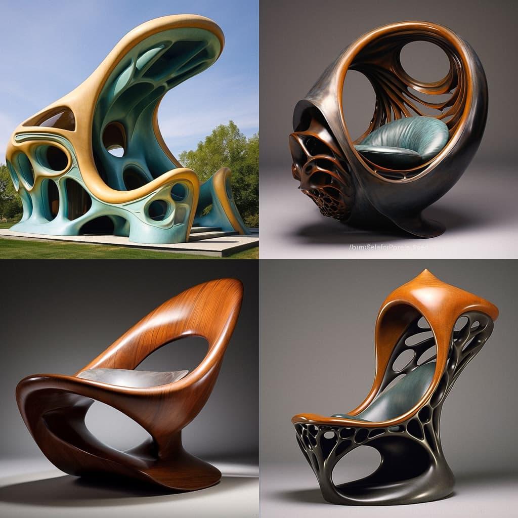 Wendell Castle style, Midjourney V5.2, render 1 of 4