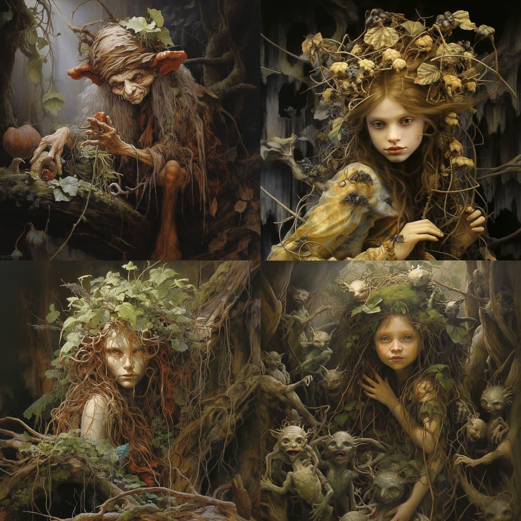 Wendy Froud style, Midjourney V5.2, render 1 of 4