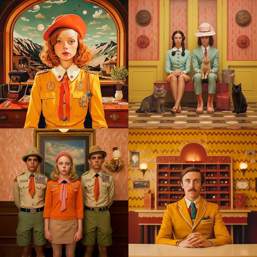 Wes Anderson style, Midjourney V5.2, render 1 of 4