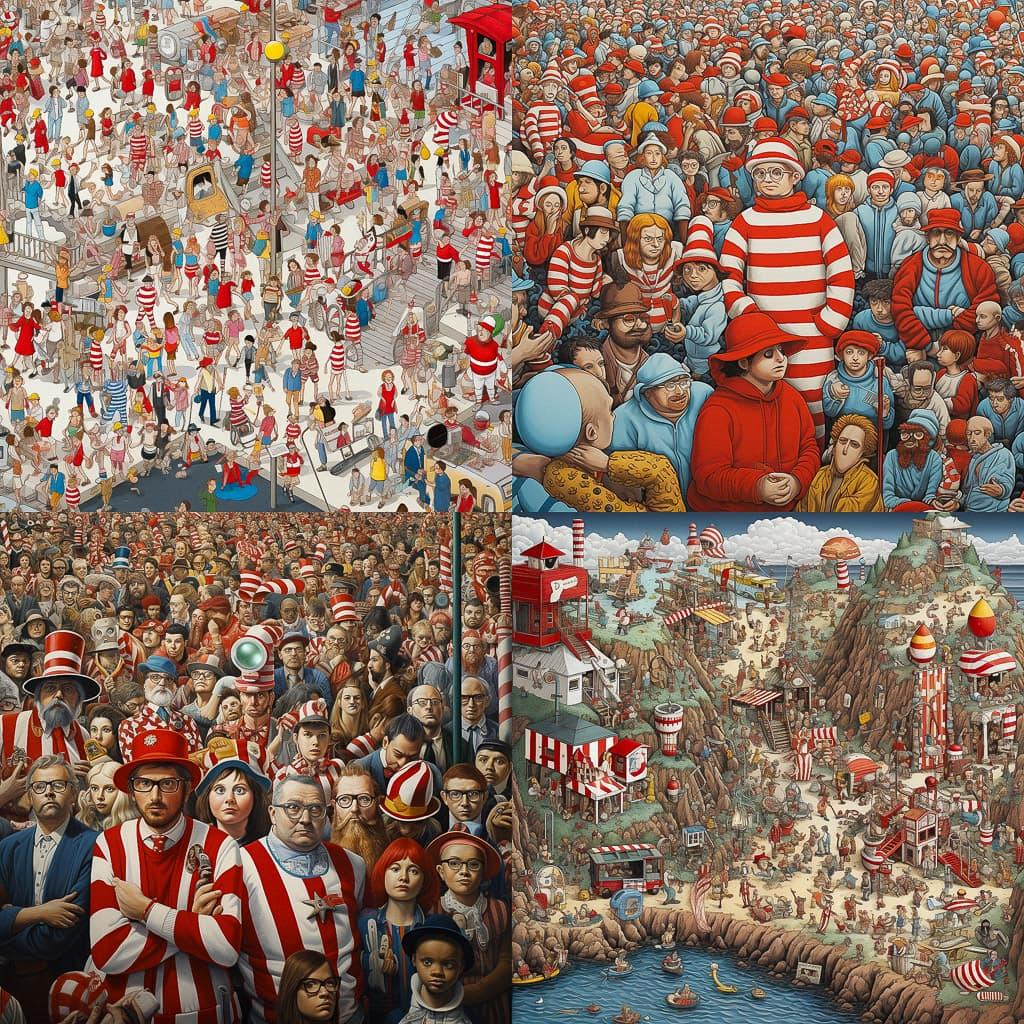 Where is Waldo style, Midjourney V5.2, render 1 of 4