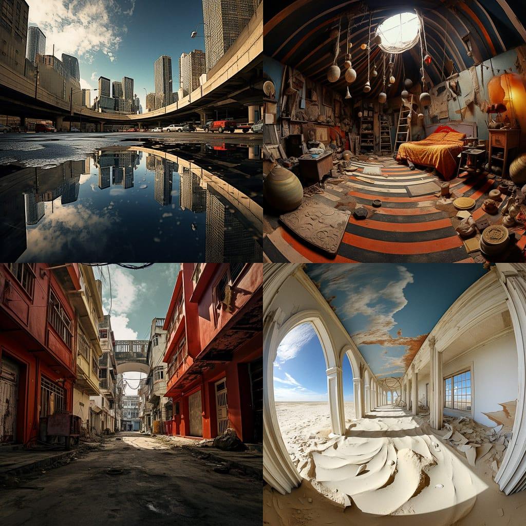 Wide-angle view style, Midjourney V5.2, render 1 of 4
