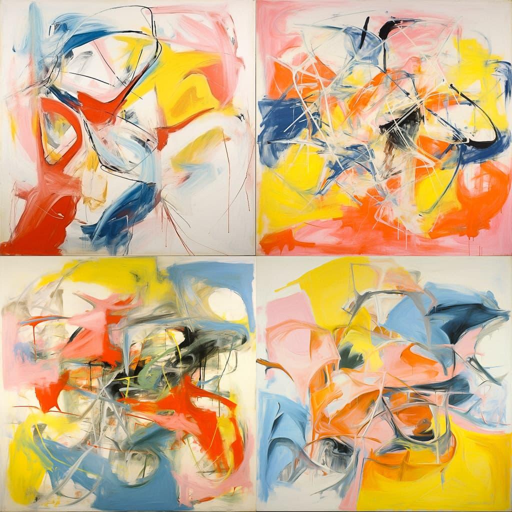 Willem de Kooning style, Midjourney V5.2, render 1 of 4