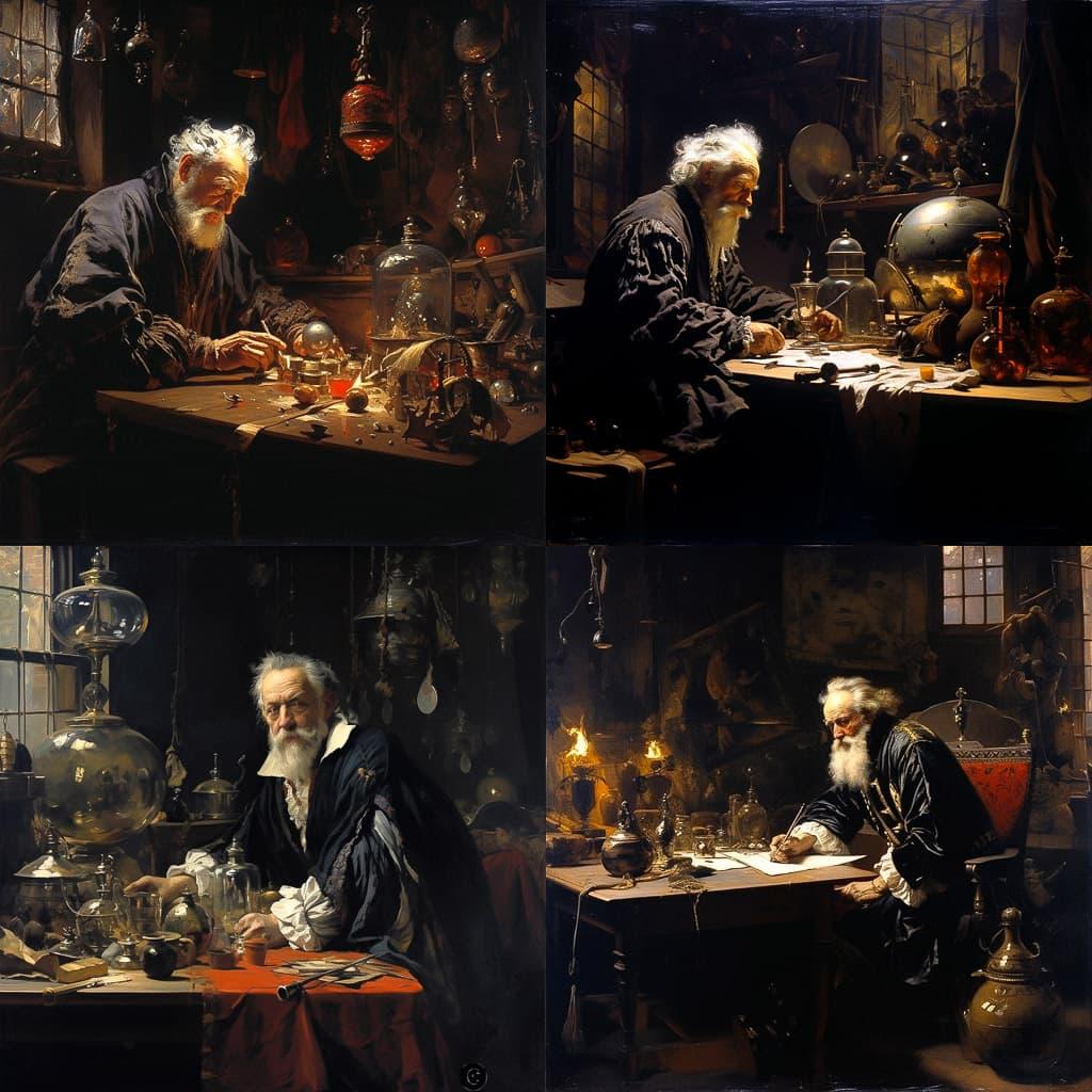 Willem Kalf style, Midjourney V5.2, render 1 of 4