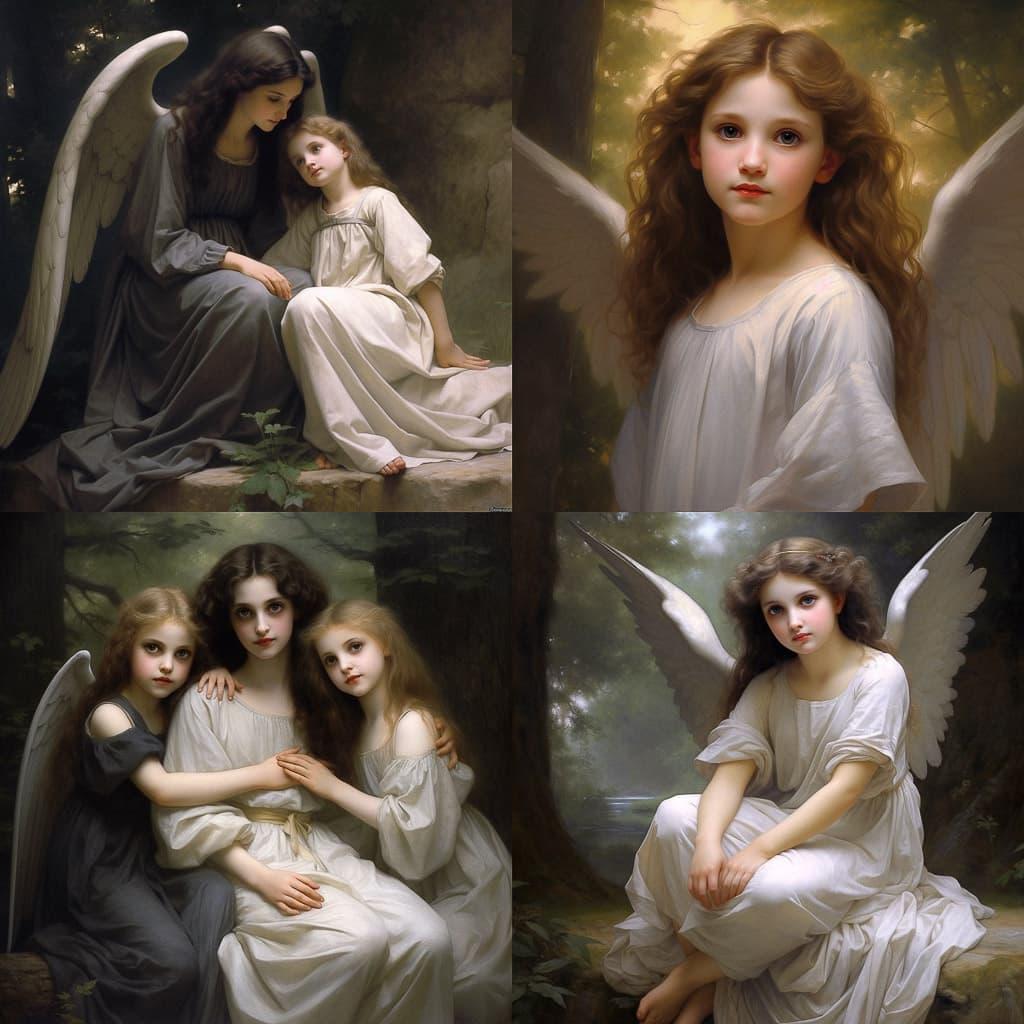 William-Aldophe Bouguereau style, Midjourney V5.2, render 1 of 4