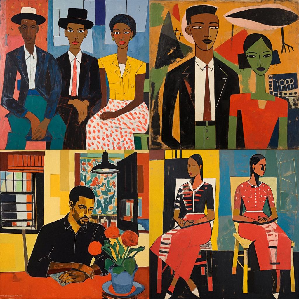 William H. Johnson style, Midjourney V5.2, render 1 of 4