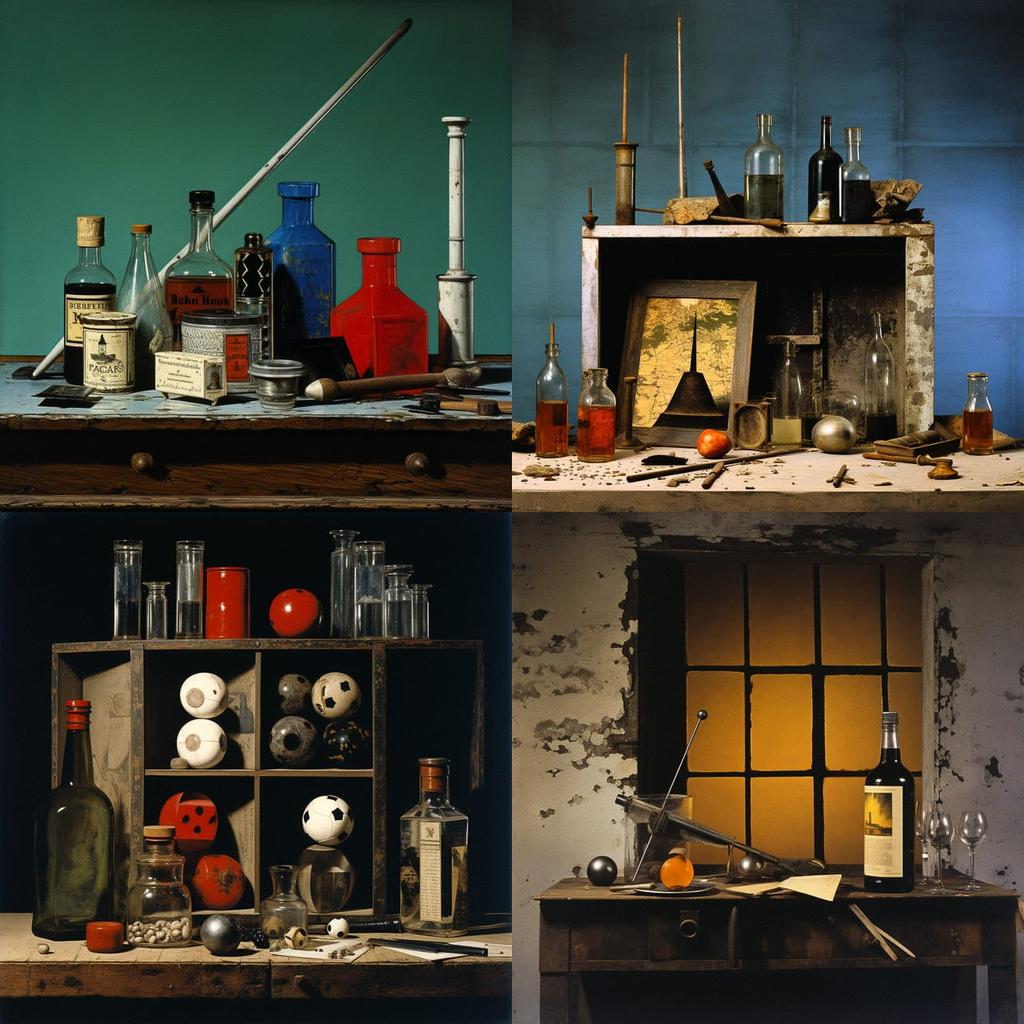 William Harnett style, Midjourney V5.2, render 1 of 4