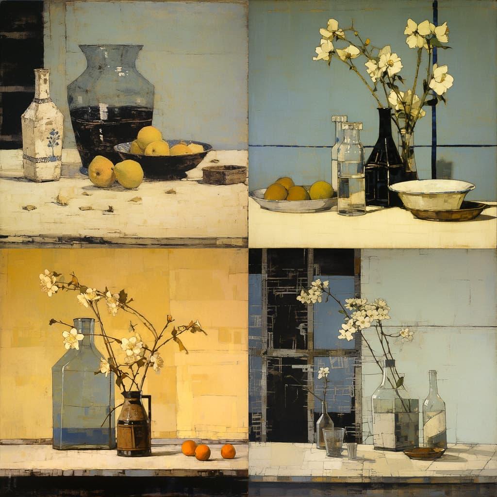 William Nicholson style, Midjourney V5.2, render 1 of 4