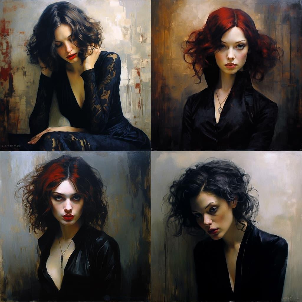 William Oxer style, Midjourney V5.2, render 1 of 4