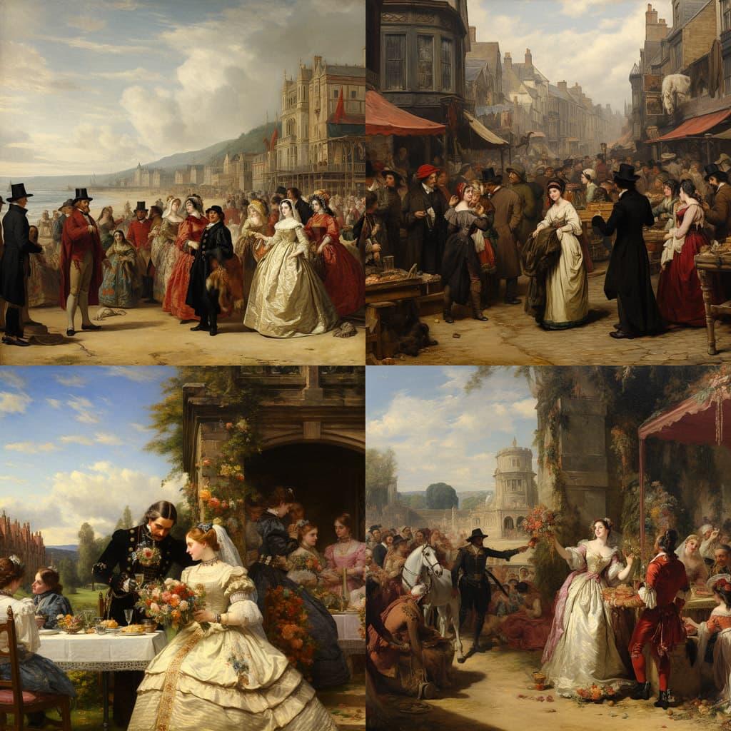 William Powell Frith style, Midjourney V5.2, render 1 of 4