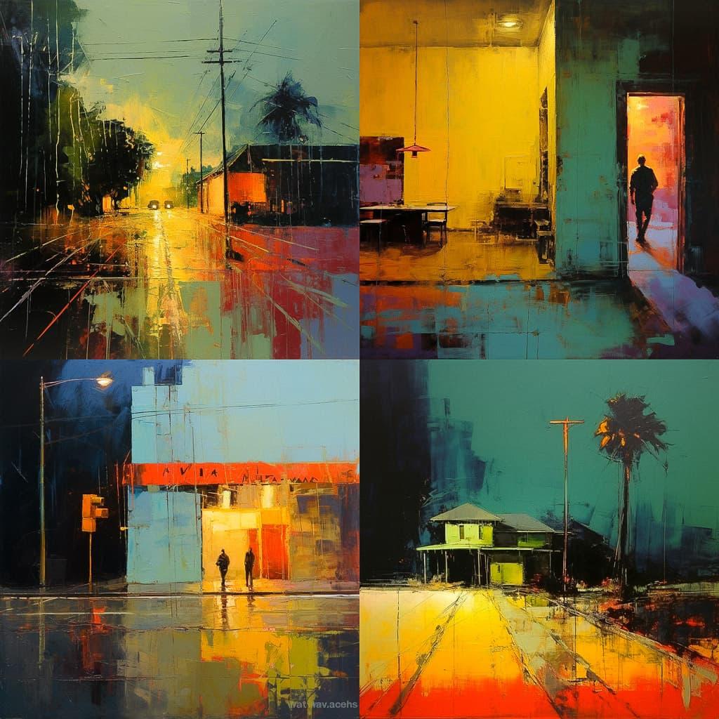 William Wray style, Midjourney V5.2, render 1 of 4