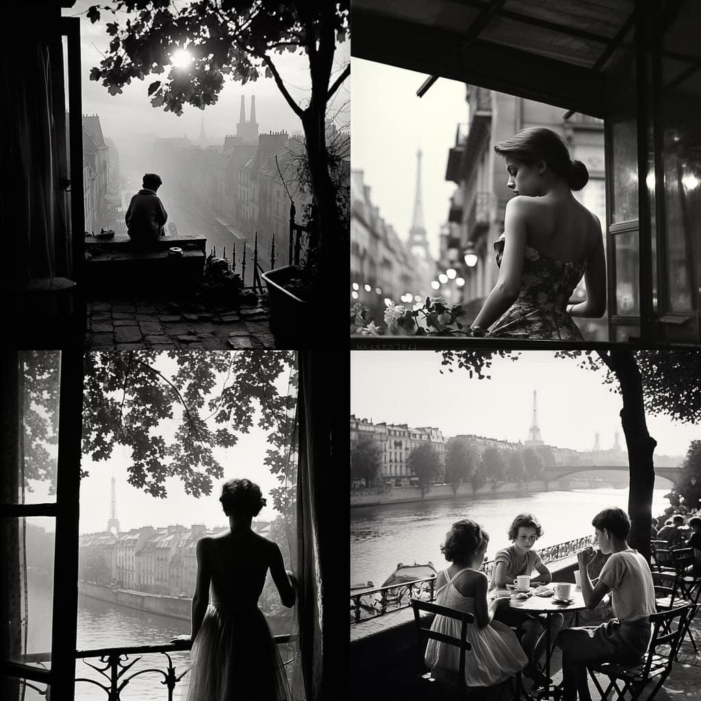 Willy Ronis style, Midjourney V5.2, render 1 of 4