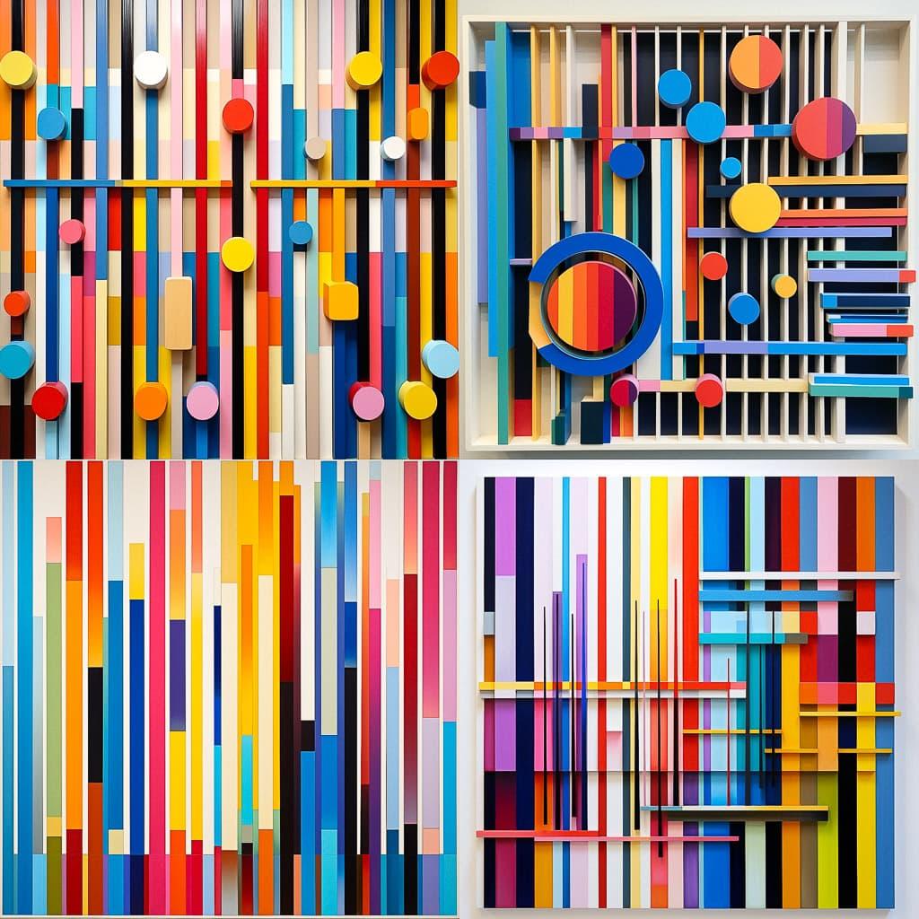 Yaacov Agam style, Midjourney V5.2, render 1 of 4