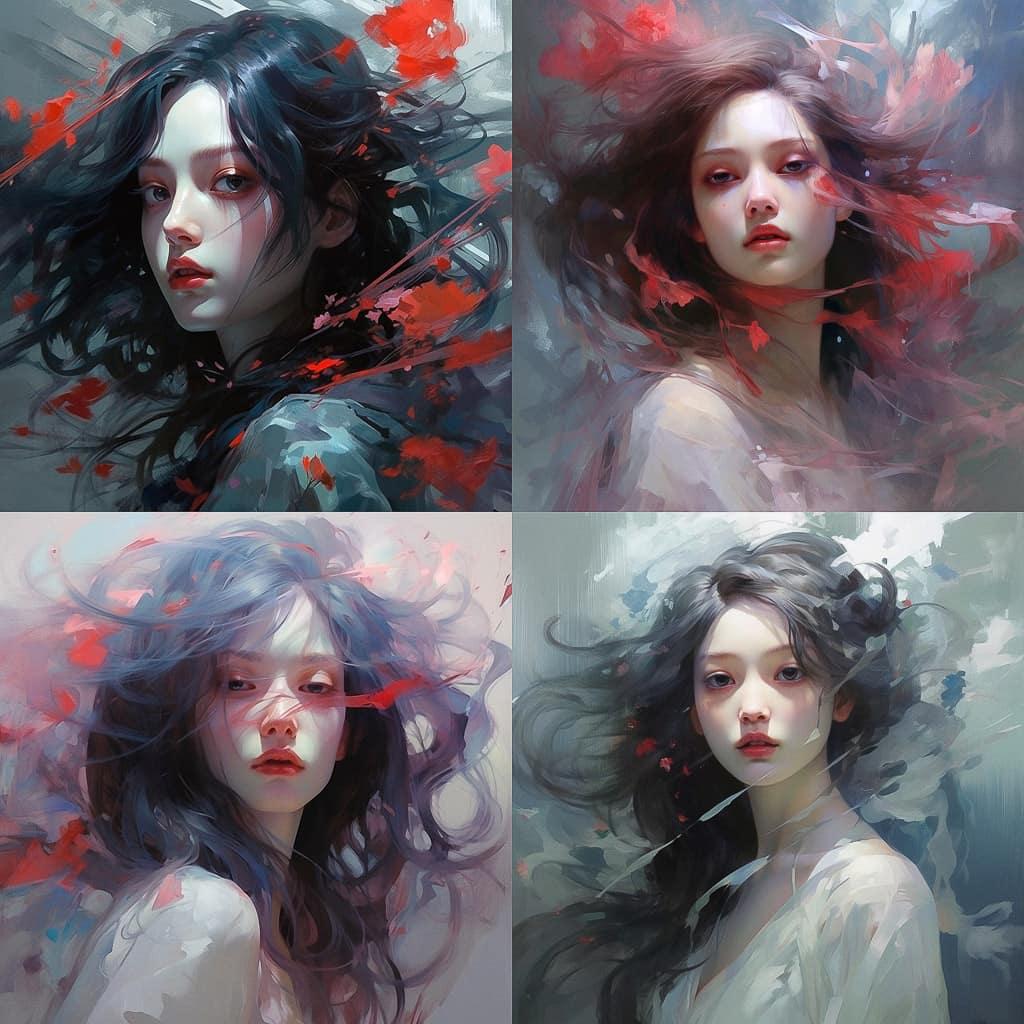 Yanjun Cheng style, Midjourney V5.2, render 1 of 4