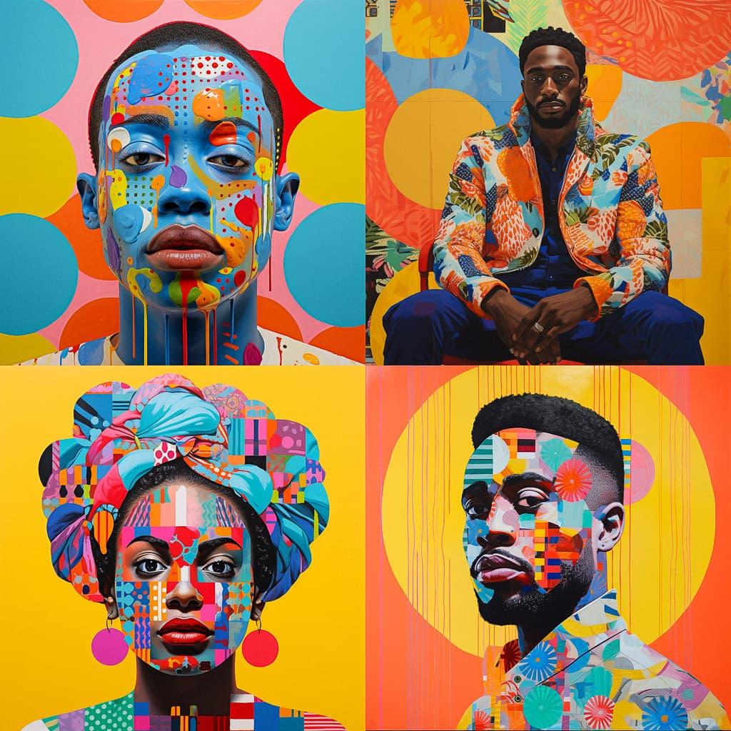 Yinka Ilori style, Midjourney V5.2, render 1 of 4