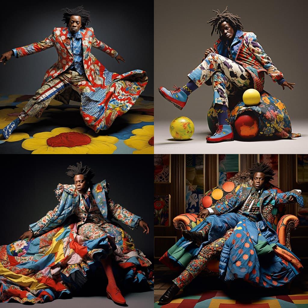 Yinka Shonibare style, Midjourney V5.2, render 1 of 4