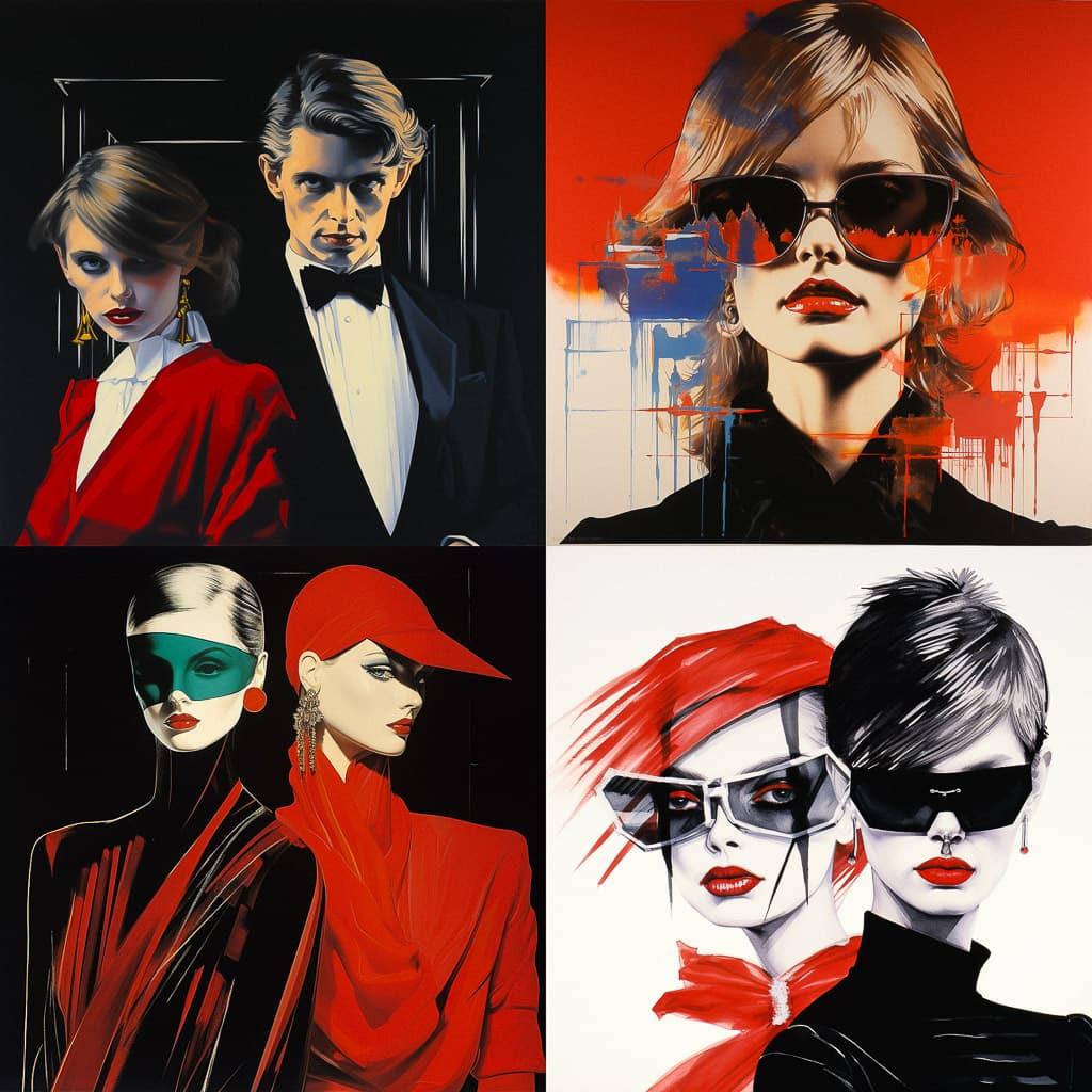 Yves Saint-Laurent style, Midjourney V5.2, render 1 of 4